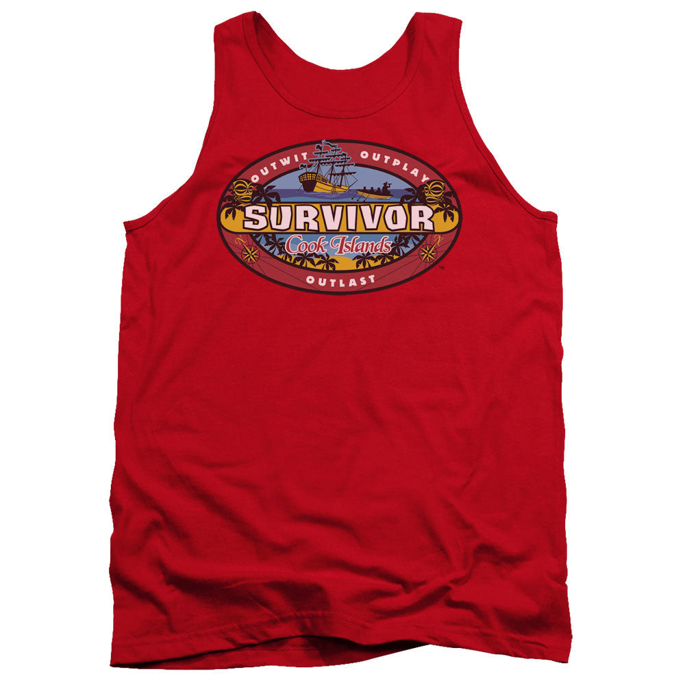 Survivor - Cook Islands - Adult Tank - Red