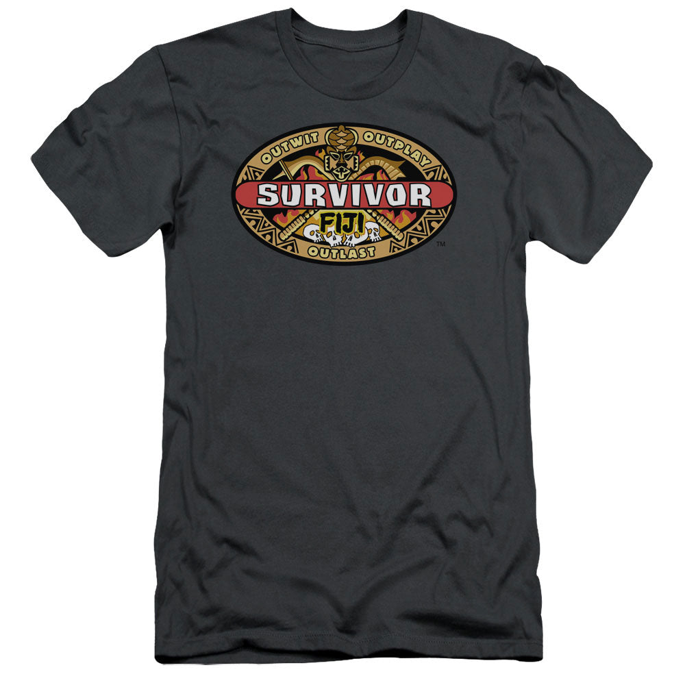 Survivor - Fiji - Short Sleeve Adult 30/1 - Charcoal T-shirt