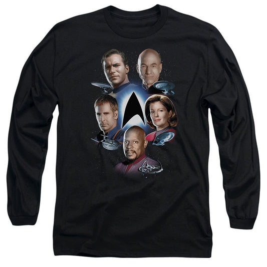 Star Trek - Starfleets Finest - Long Sleeve Adult 18/1 - Black T-shirt