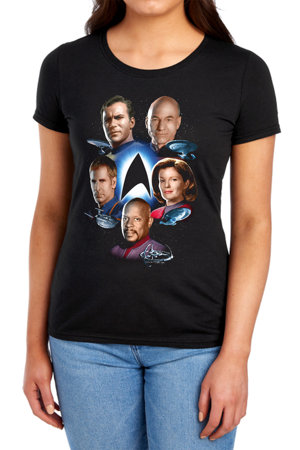 Star Trek - Starfleets Finest - Short Sleeve Womens Tee - Black T-shirt