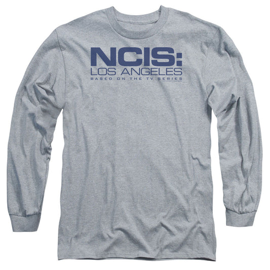 Ncis La - Logo - Long Sleeve Adult 18/1 - Athletic Heather T-shirt