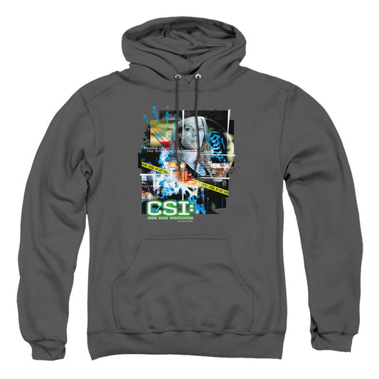 Csi - Evidence Collage - Adult Pull-over Hoodie - Charcoal