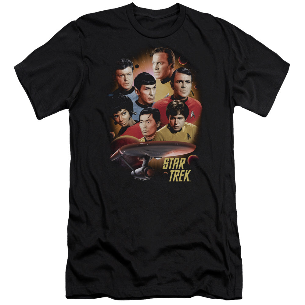 Star Trek - Heart Of The Enterprise-premuim Canvas Adult Slim Fit 30/1 - Black