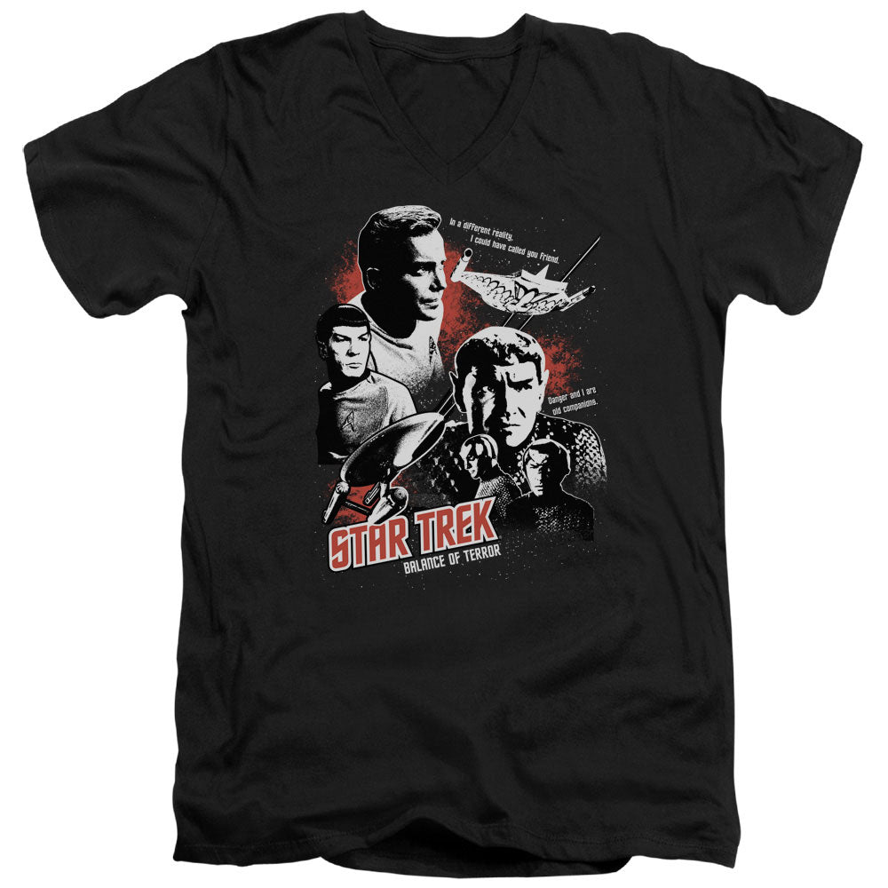 Star Trek - Balance Of Terror - Short Sleeve Adult V-neck - Black T-shirt