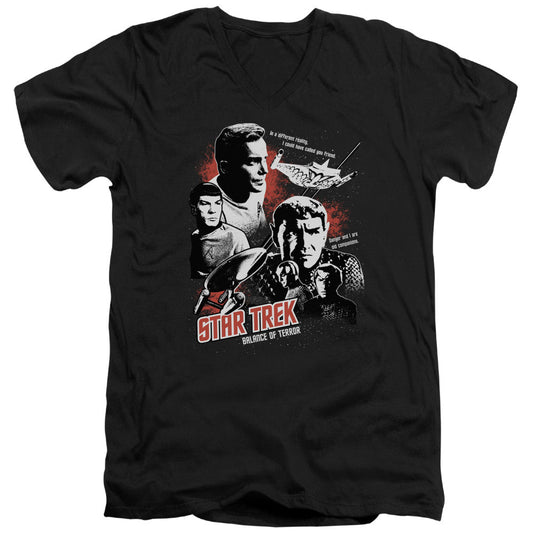Star Trek - Balance Of Terror - Short Sleeve Adult V-neck - Black T-shirt