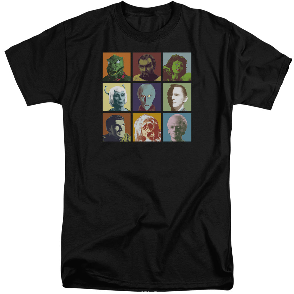 Star Trek - Alien Squares - Short Sleeve Adult Tall - Black T-shirt