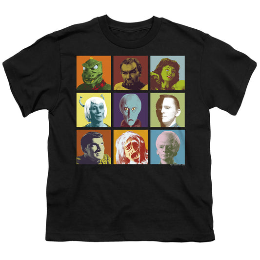 Star Trek - Alien Squares - Short Sleeve Youth 18/1 - Black T-shirt