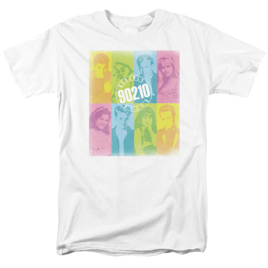90210 - Color Block Of Friends - Short Sleeve Adult 18/1 - White T-shirt