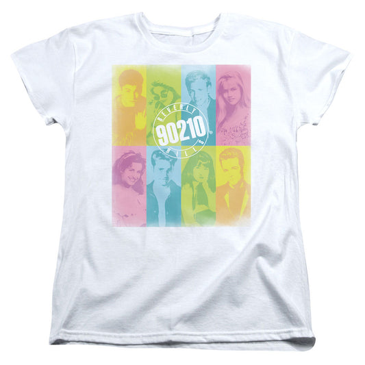 90210 - Color Block Of Friends - Short Sleeve Women"s Tee - White T-shirt