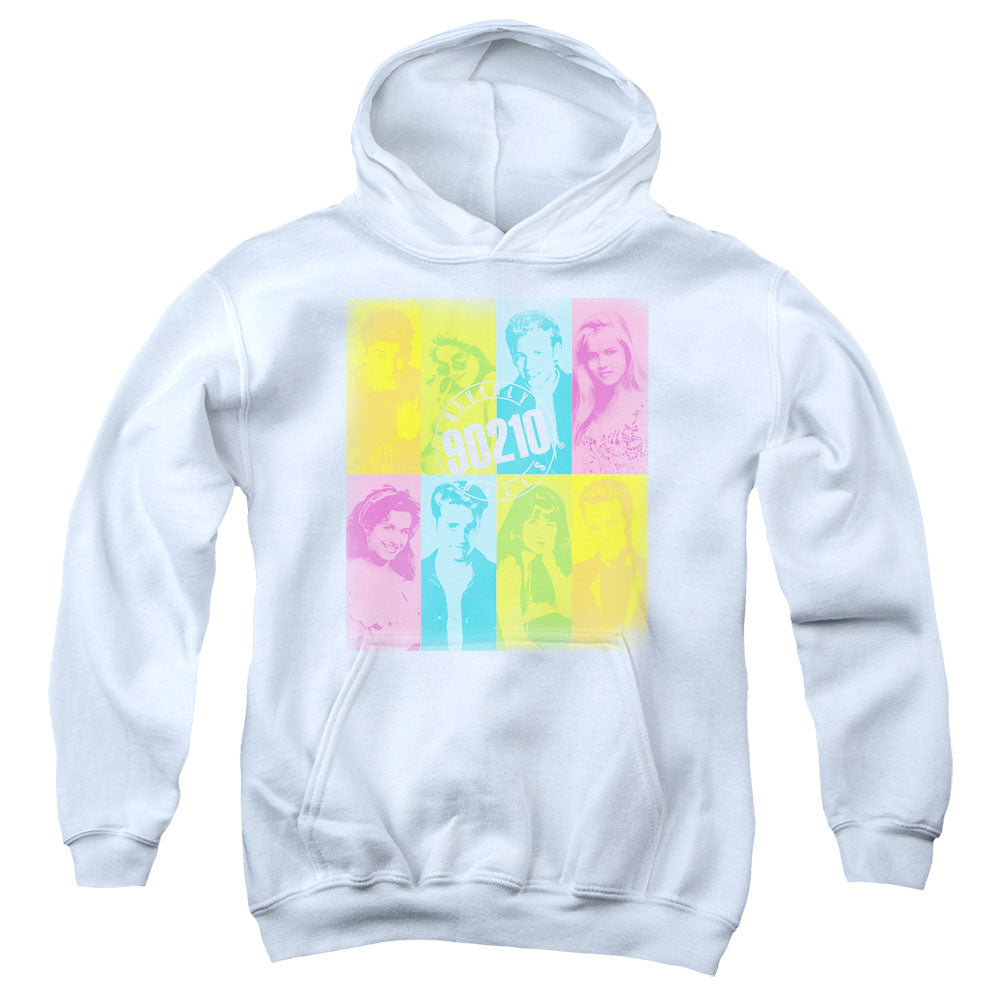 90210 Color Block Of Friends-youth Pull-over Hoodie - White
