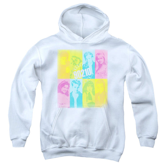 90210 Color Block Of Friends-youth Pull-over Hoodie - White