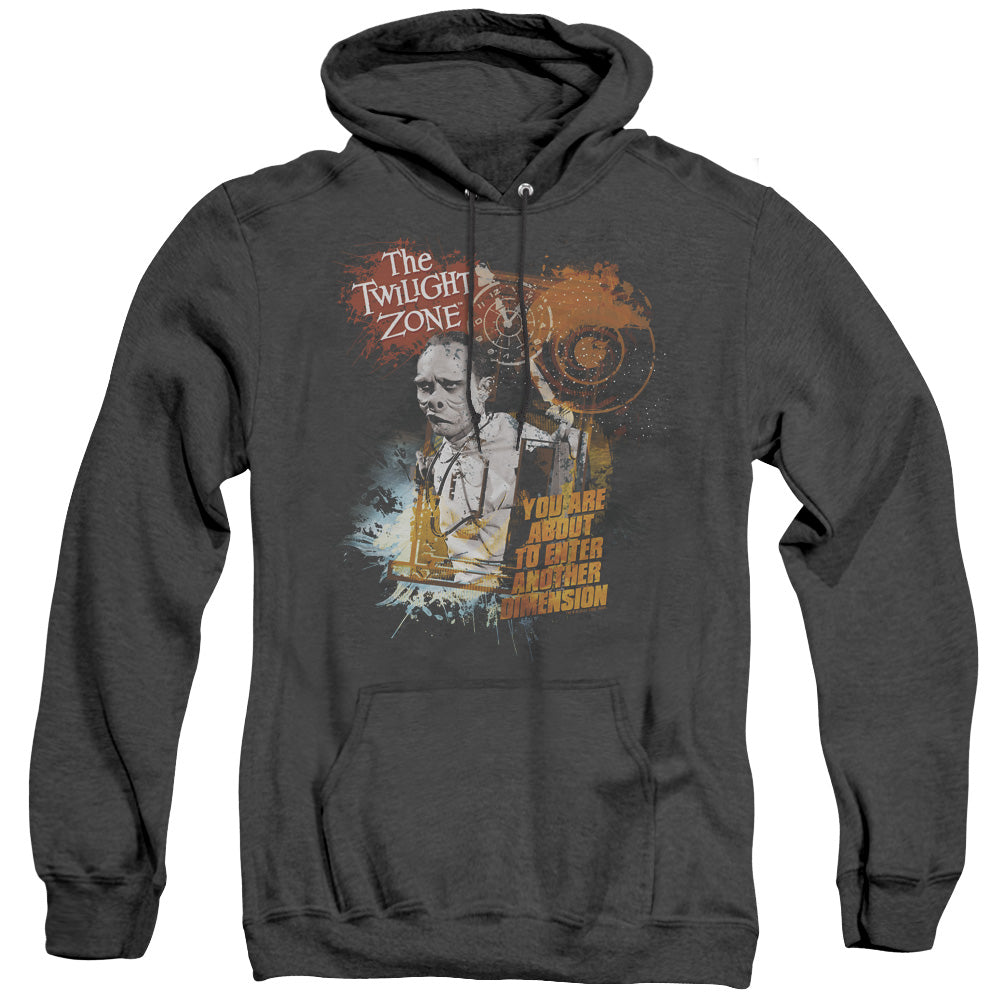 Twilight Zone - Enter At Own Risk - Adult Heather Hoodie - Black