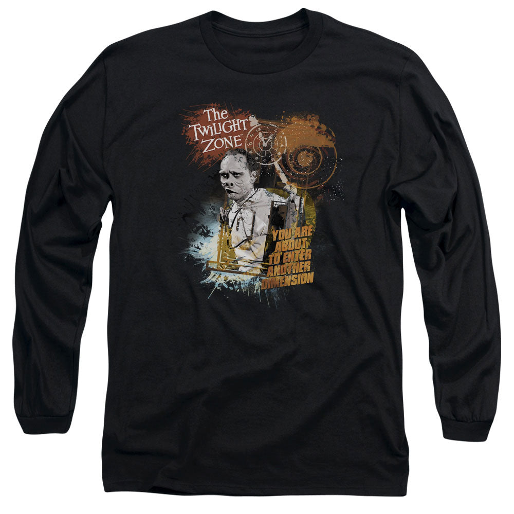 Twilight Zone - Enter At Own Risk - Long Sleeve Adult 18/1 - Black T-shirt