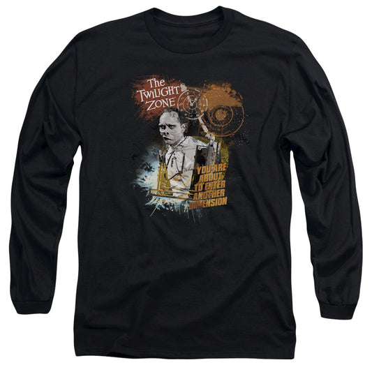 Twilight Zone - Enter At Own Risk - Long Sleeve Adult 18/1 - Black T-shirt
