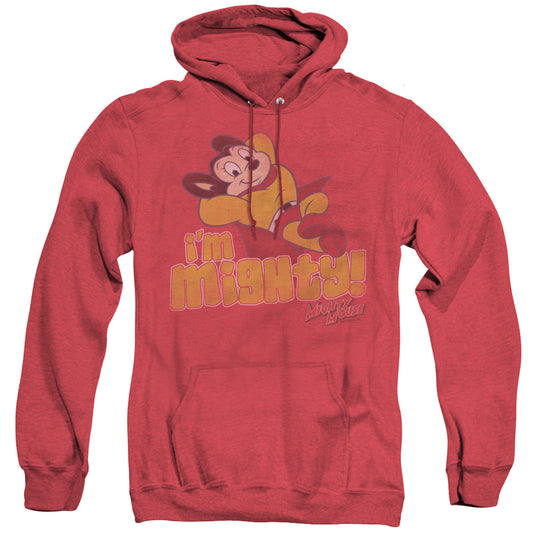 Mighty Mouse - Im Mighty - Adult Heather Hoodie - Red