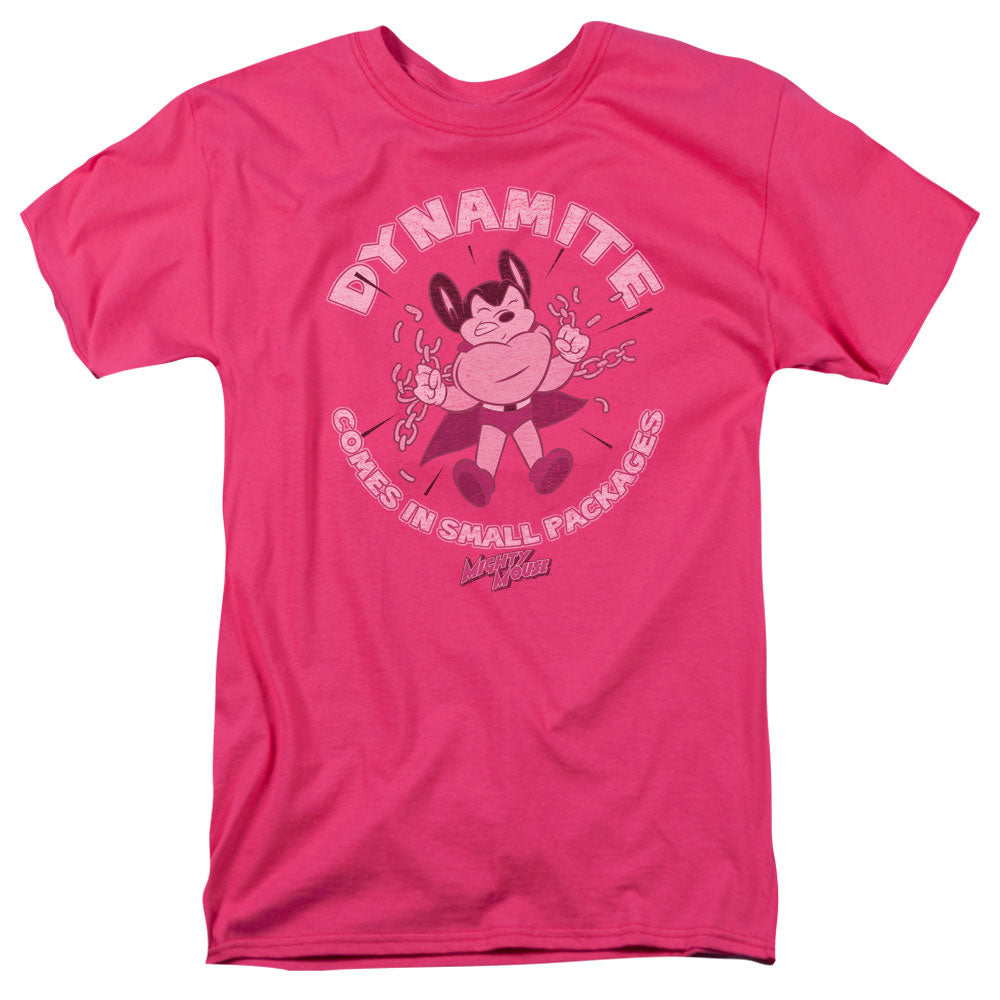 Mighty Mouse - Dynamite - Short Sleeve Adult 18/1 - Hot Pink T-shirt