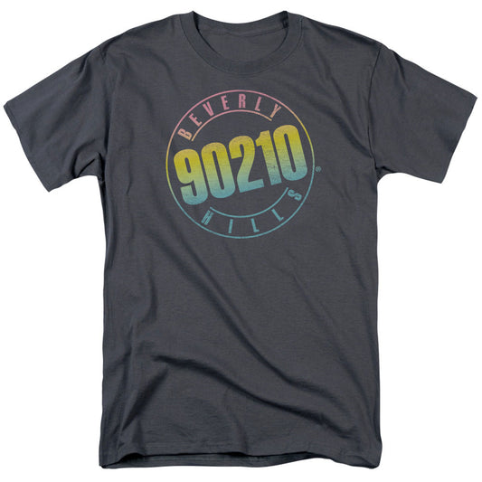 90210 - Color Blend Logo - Short Sleeve Adult 18/1 - Charcoal T-shirt