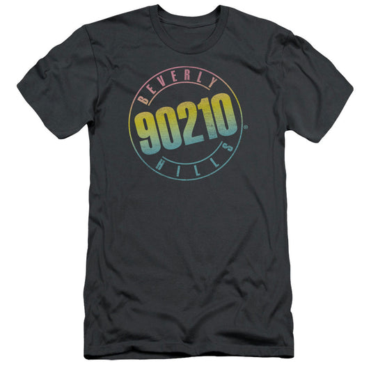 90210 - Color Blend Logo - Short Sleeve Adult 30/1 - Charcoal T-shirt
