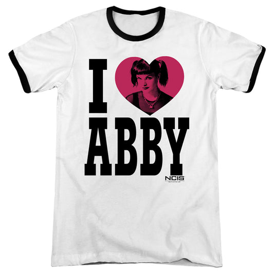 Ncis - I Heart Abby - Adult Ringer - White/black