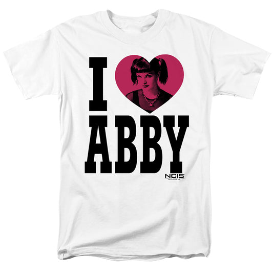 Ncis - I Heart Abby - Short Sleeve Adult 18/1 - White T-shirt