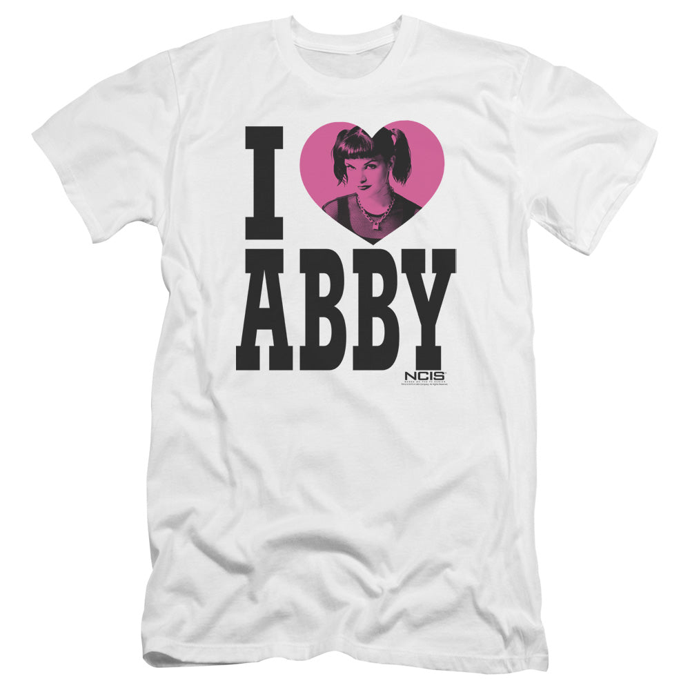 Ncis - I Heart Abby-premuim Canvas Adult Slim Fit 30/1 - White