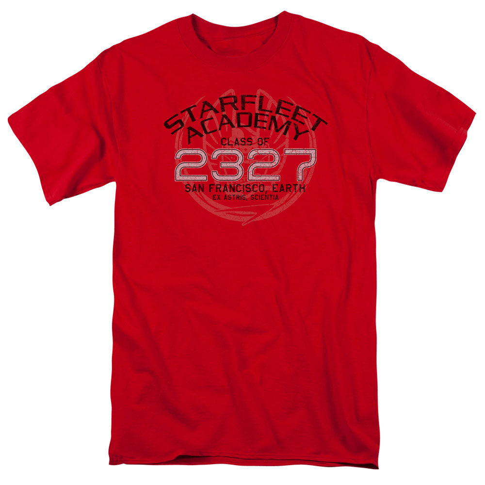 Star Trek - Picard Graduation - Short Sleeve Adult 18/1 - Red T-shirt