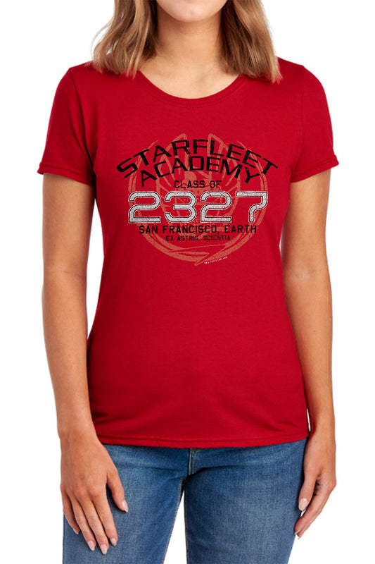 Star Trek - Picard Graduation - Short Sleeve Womens Tee - Red T-shirt