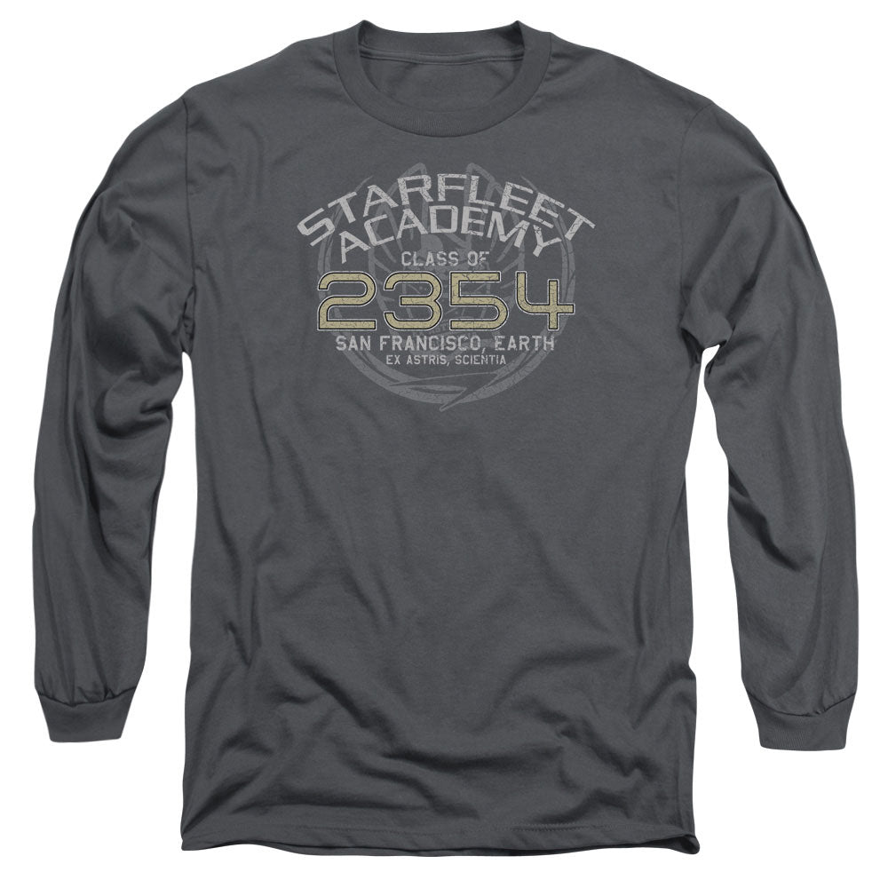 Star Trek - Sisko Graduation - Long Sleeve Adult 18/1 - Charcoal T-shirt