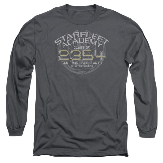 Star Trek - Sisko Graduation - Long Sleeve Adult 18/1 - Charcoal T-shirt