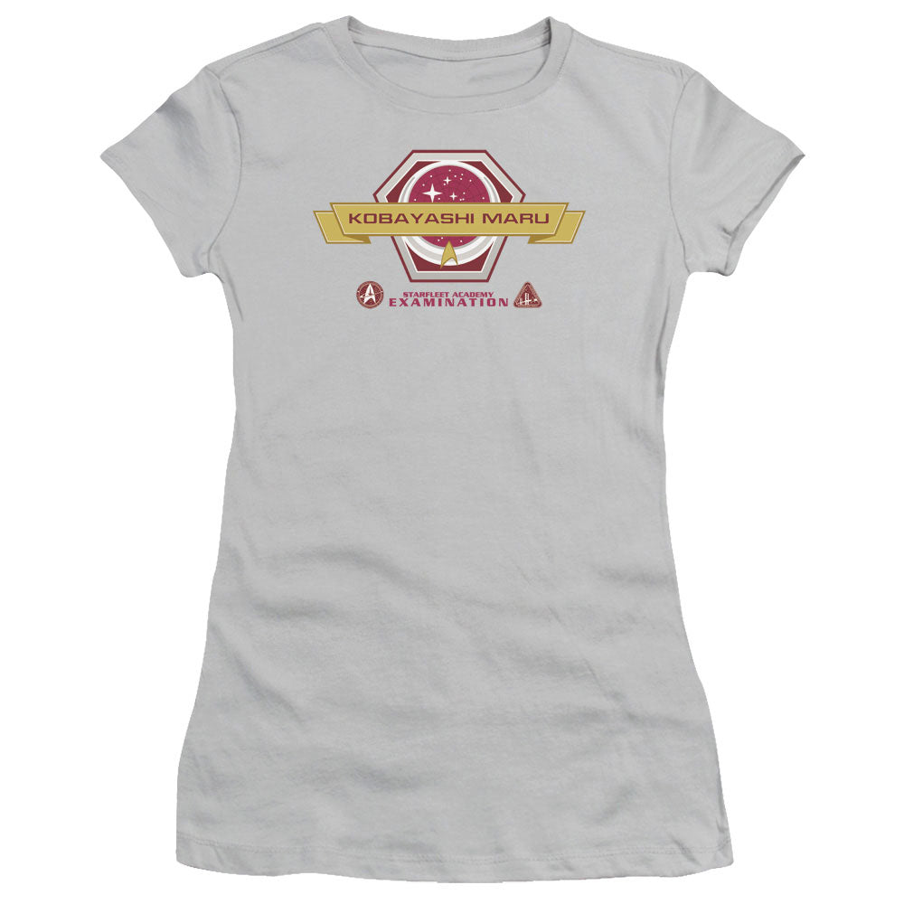 Star Trek - Kobayashi Maru - Short Sleeve Junior Sheer - Silver T-shirt