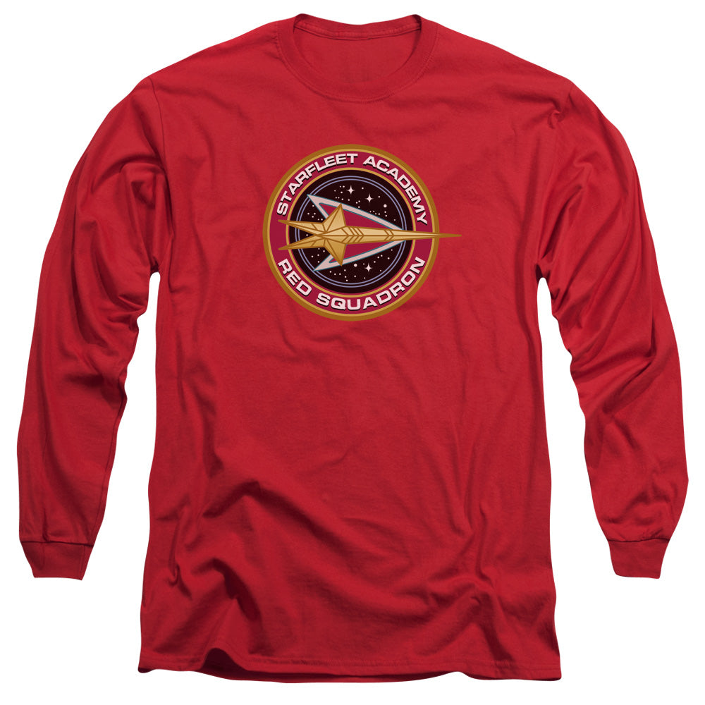 Star Trek - Red Squadron - Long Sleeve Adult 18/1 - Red T-shirt
