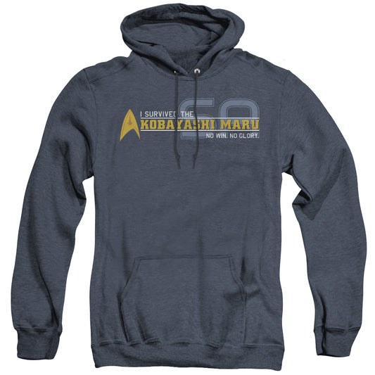 Star Trek - I Survived - Adult Heather Hoodie - Navy