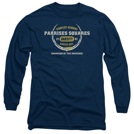 Star Trek - Parrises Squares - Long Sleeve Adult 18/1 - Navy T-shirt