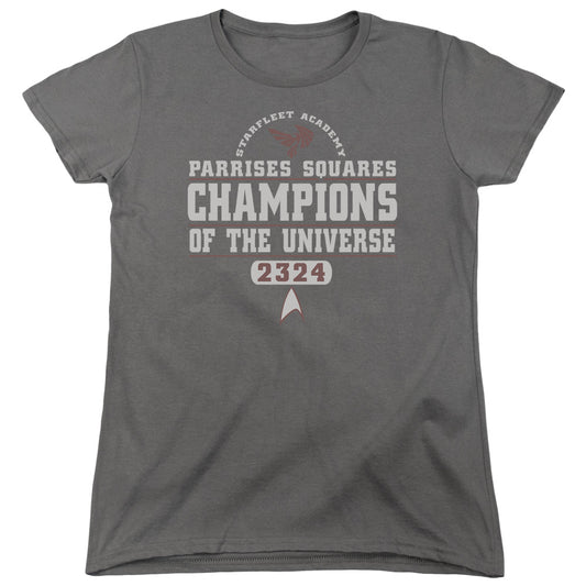 Star Trek - Champions - Short Sleeve Womens Tee - Charcoal T-shirt