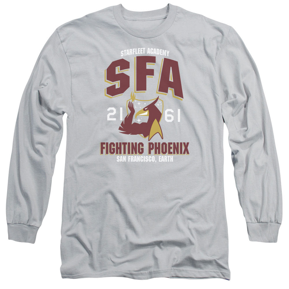 Star Trek - Sfa Fighting Phoenix - Long Sleeve Adult 18/1 - Silver T-shirt
