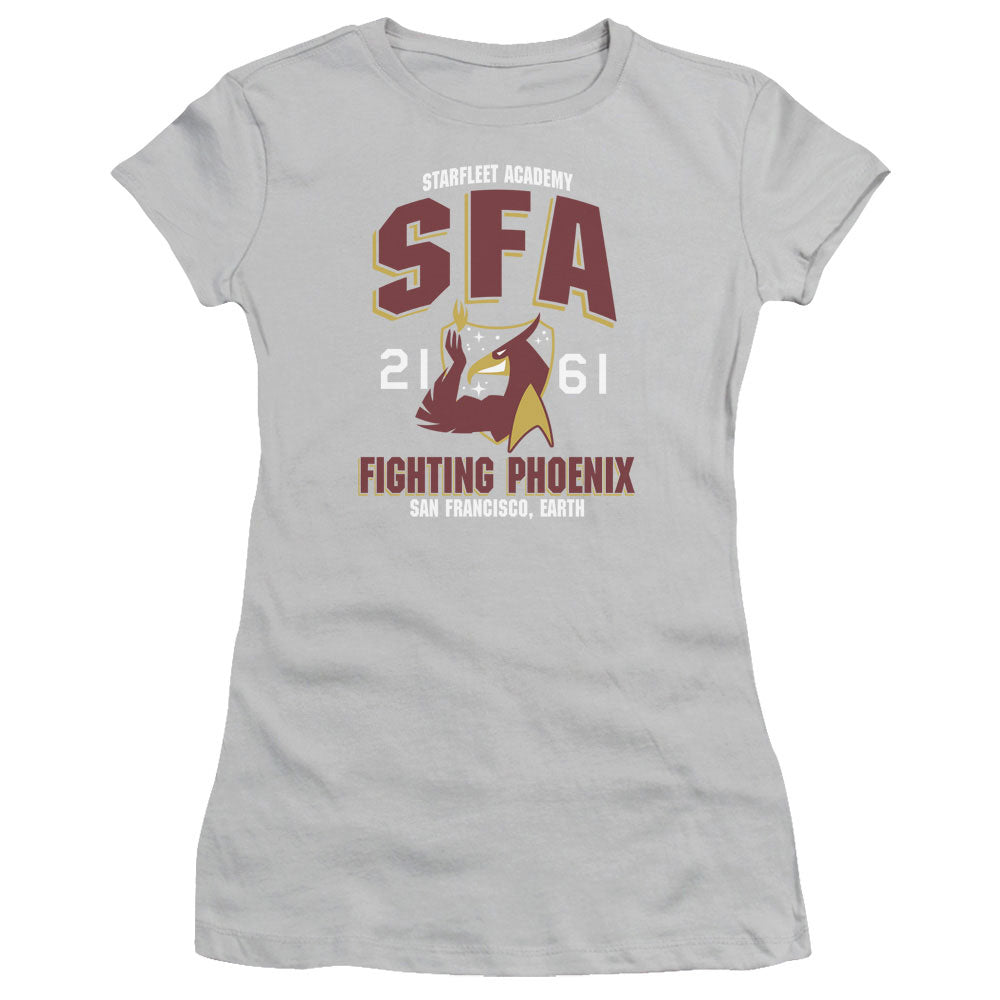 Star Trek - Sfa Fighting Phoenix - Short Sleeve Junior Sheer - Silver T-shirt