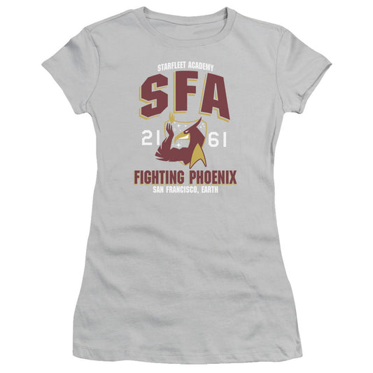 Star Trek - Sfa Fighting Phoenix - Short Sleeve Junior Sheer - Silver T-shirt
