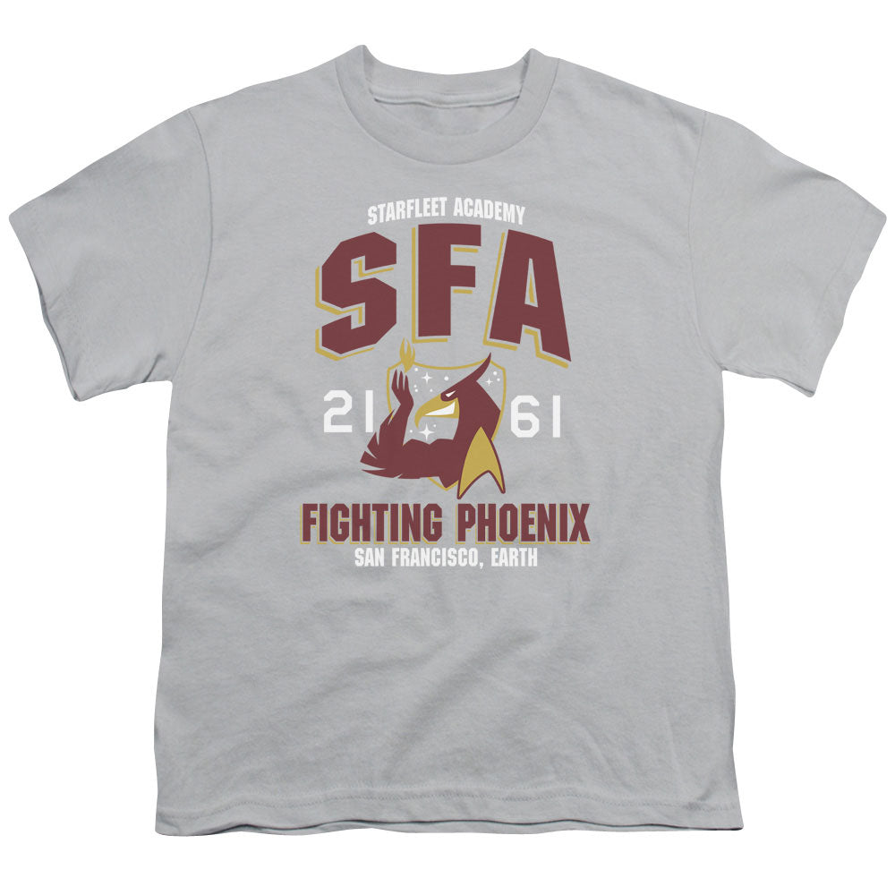 Star Trek - Sfa Fighting Phoenix - Short Sleeve Youth 18/1 - Silver T-shirt