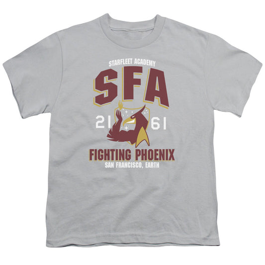 Star Trek - Sfa Fighting Phoenix - Short Sleeve Youth 18/1 - Silver T-shirt