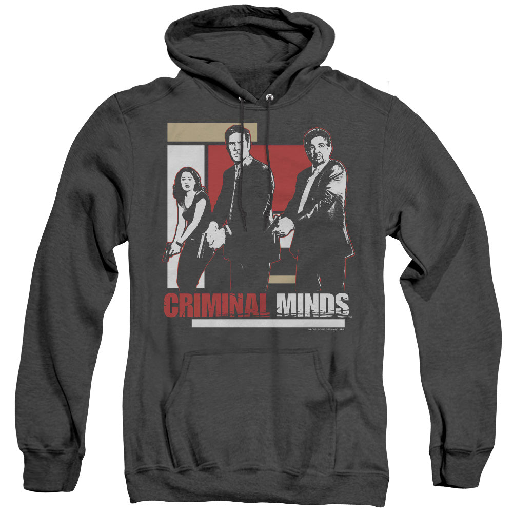 Criminal Minds - Guns Drawn - Adult Heather Hoodie - Black