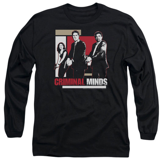 Criminal Minds - Guns Drawn - Long Sleeve Adult 18/1 - Black T-shirt
