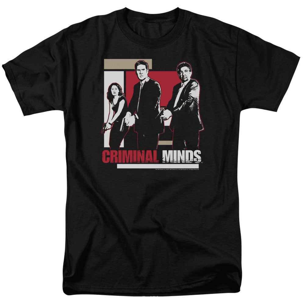 Criminal Minds - Guns Drawn - Short Sleeve Adult 18/1 - Black T-shirt