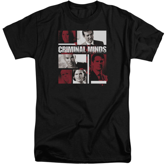 Criminal Minds - Character Boxes - Short Sleeve Adult Tall - Black T-shirt