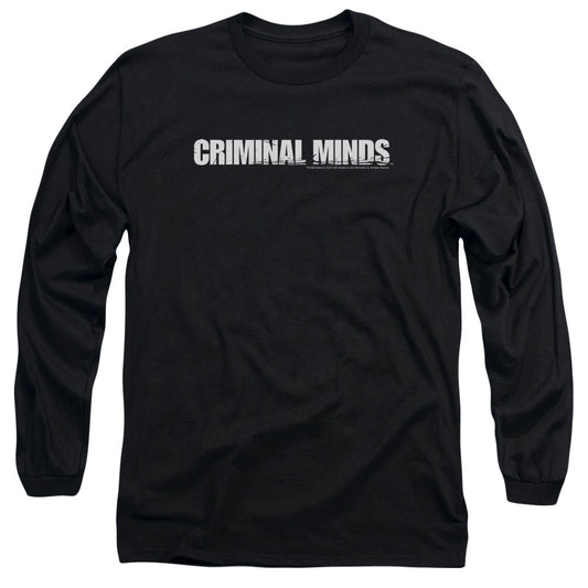Criminal Minds - Logo - Long Sleeve Adult 18/1 - Black T-shirt