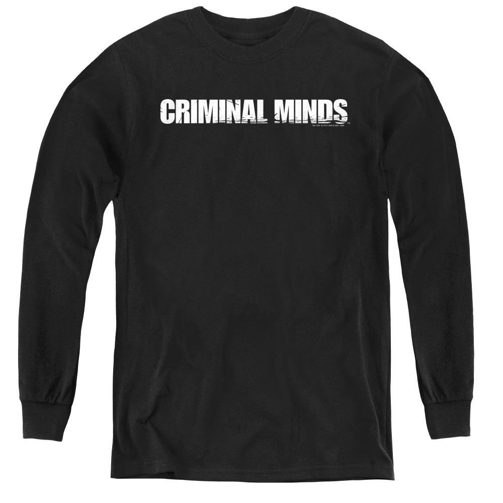 Criminal Minds - Logo - Youth Long Sleeve Tee - Black