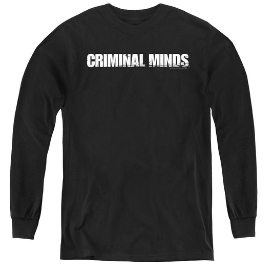Criminal Minds - Logo - Youth Long Sleeve Tee - Black