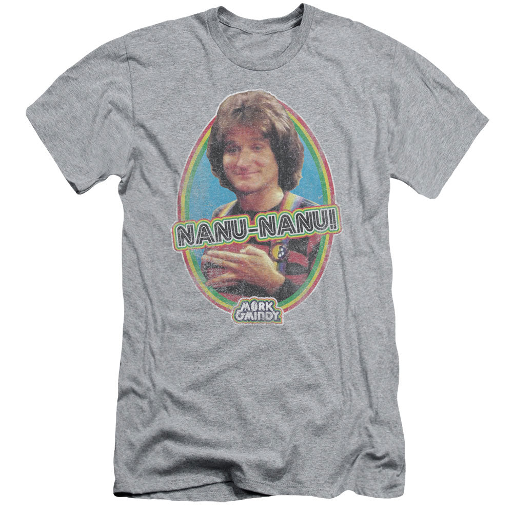 Mork & Mindy - Nanu Nanu - Short Sleeve Adult 30/1 - Athletic Heather T-shirt