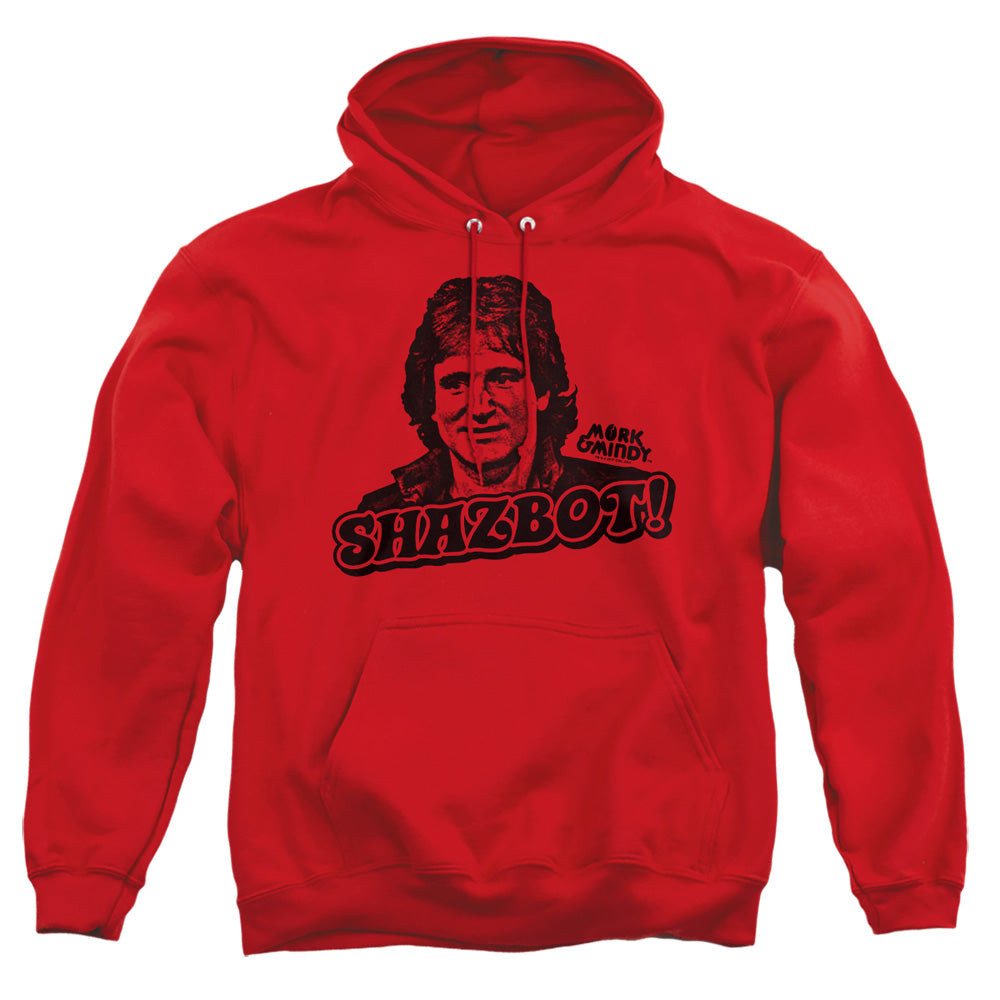 Mork &amp; Mindy - Shazbot - Adult Pull-over Hoodie - Red