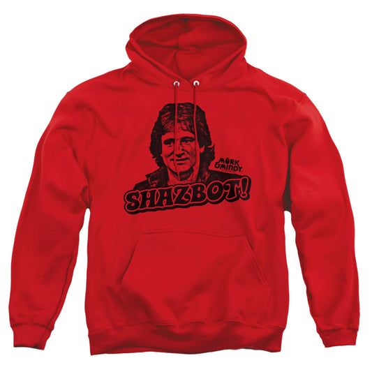 Mork &amp; Mindy - Shazbot - Adult Pull-over Hoodie - Red