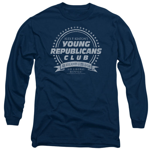 Family Ties - Young Republicans Club - Long Sleeve Adult 18/1 - Navy T-shirt